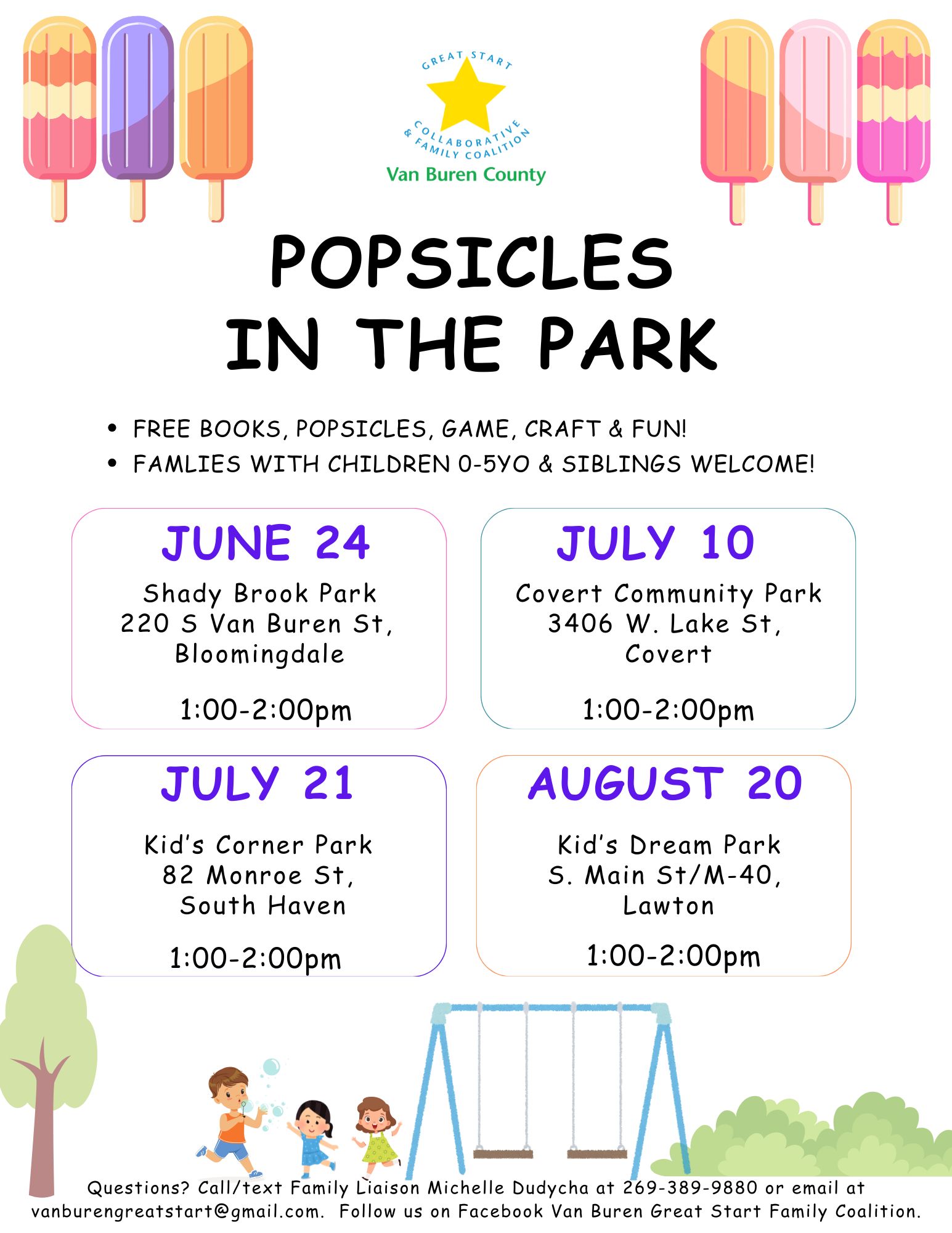 Summer Events Popsicles in the Park